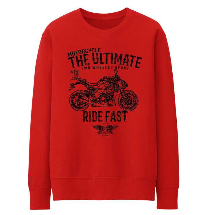 JL Ultimate Illustration For A Kawasaki Z1000 Motorbike Fan Jumper