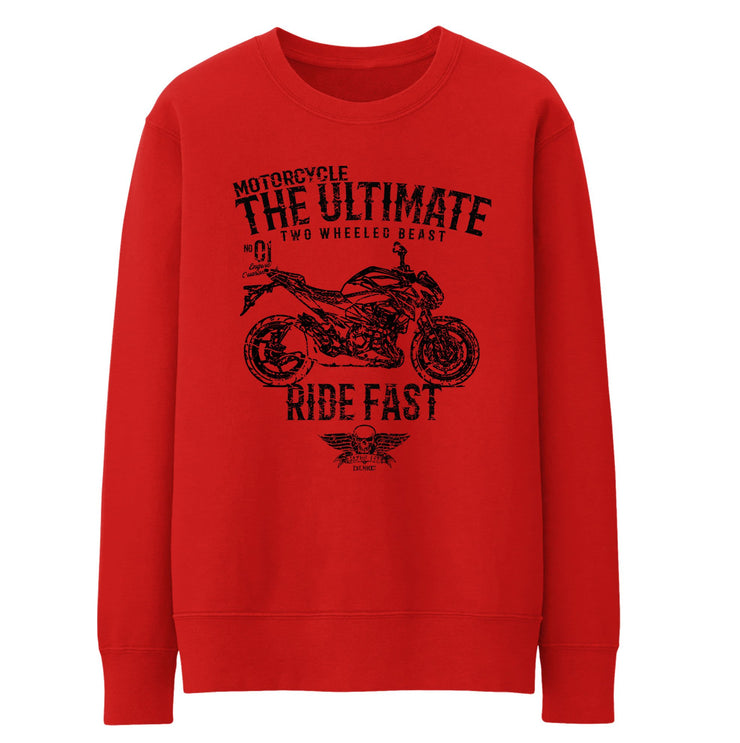 JL Ultimate Illustration For A Kawasaki Z800 Motorbike Fan Jumper