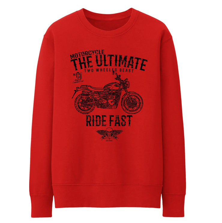 JL Ultimate Art Jumper aimed at fans of Triumph Street Scrambler Motorbike