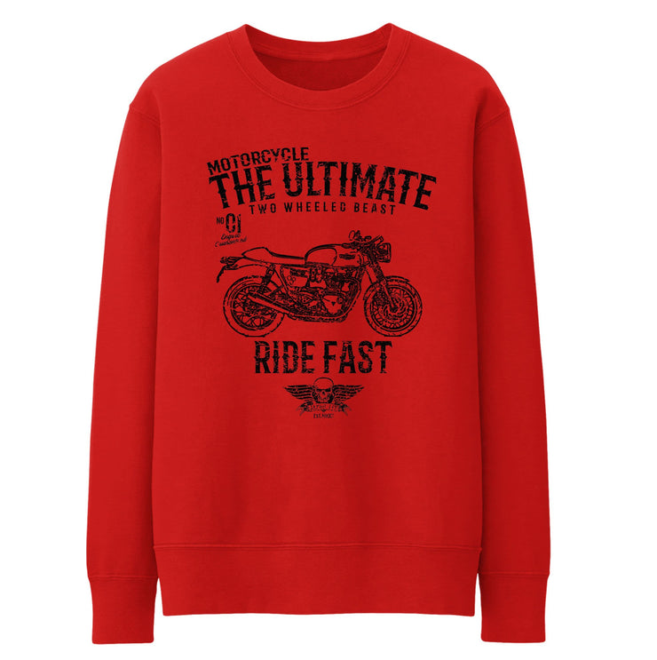 JL Ultimate Illustration For A Triumph Thruxton 1200 Motorbike Fan Jumper