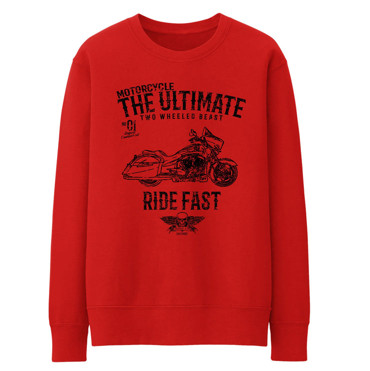 JL Ultimate Illustration For A Victory Cross Country Motorbike Fan Jumper