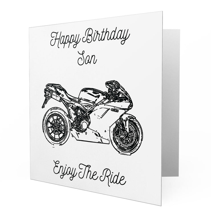 Jaxon Lee - Birthday Card for a Ducati 1198 Motorbike fan