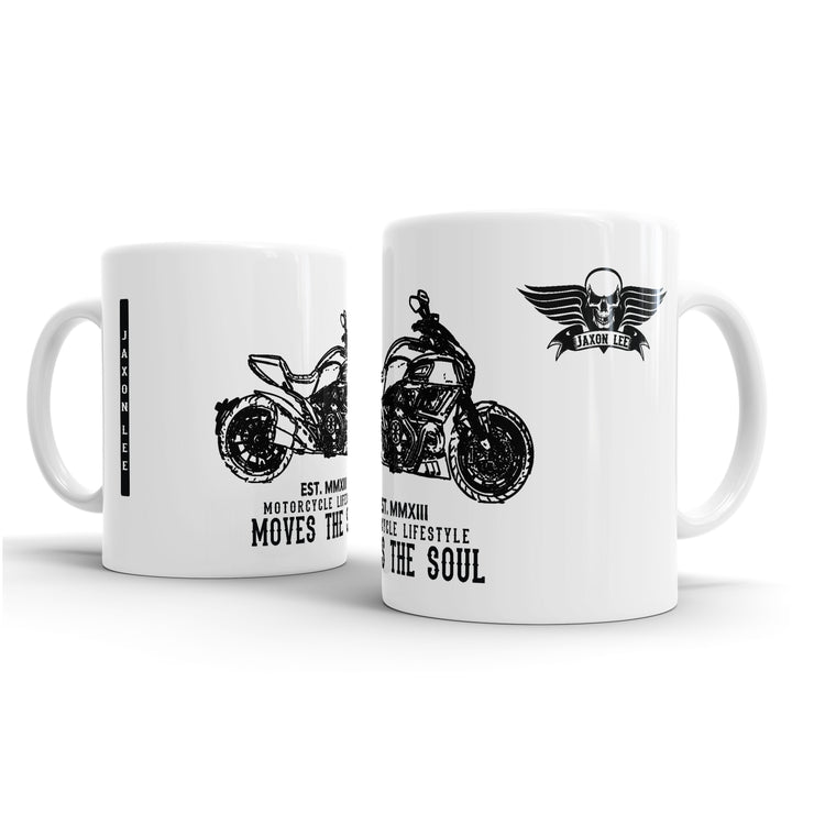 JL Illustration For A Ducati Diavel Motorbike Fan – Gift Mug