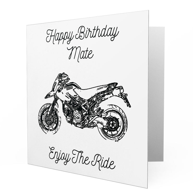 Jaxon Lee - Birthday Card for a Ducati Hypermotard 1100EVO Motorbike fan