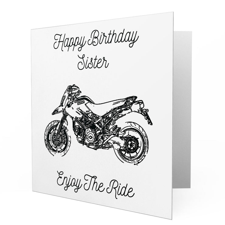 Jaxon Lee - Birthday Card for a Ducati Hypermotard 1100EVO Motorbike fan