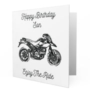 Jaxon Lee - Birthday Card for a Ducati Hypermotard 796 Motorbike fan