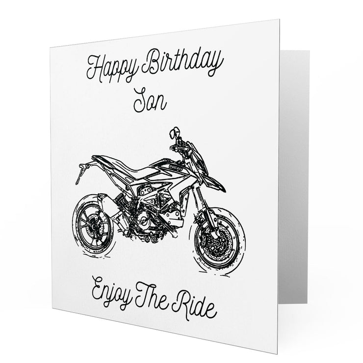 Jaxon Lee - Birthday Card for a Ducati Hypermotard SP 2013 Motorbike fan