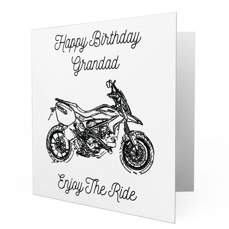 Jaxon Lee - Birthday Card for a Ducati Hyperstrada Motorbike fan