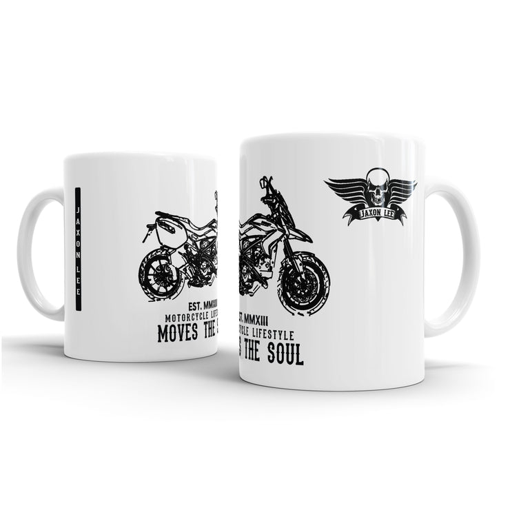 JL Illustration For A Ducati Hyperstrada Motorbike Fan – Gift Mug