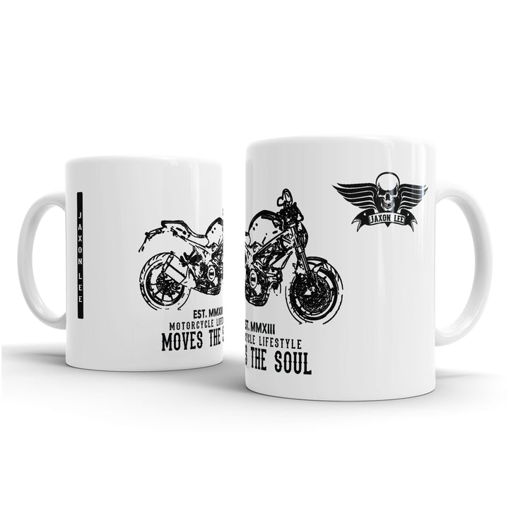 JL Illustration For A Ducati Monster 1100 EVO Motorbike Fan – Gift Mug