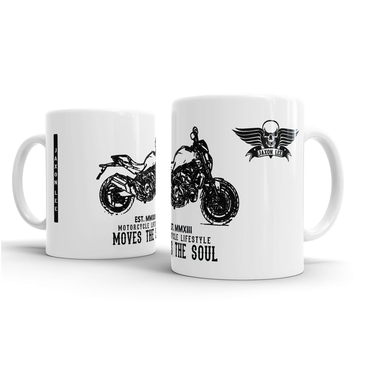JL Illustration For A Ducati Monster 821 STRIPE Motorbike Fan – Gift Mug