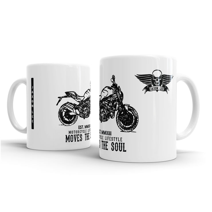 JL Illustration For A Ducati Monster 821 Motorbike Fan – Gift Mug