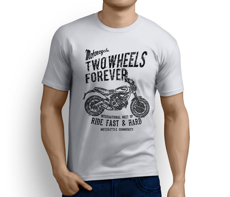 RH Illustration For A Ducati Scrambler Classic 2017 Motorbike Fan T-shirt - Jaxon lee