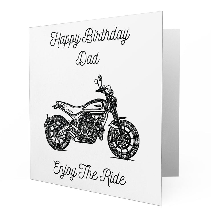 Jaxon Lee - Birthday Card for a Ducati Scrambler Icon Motorbike fan