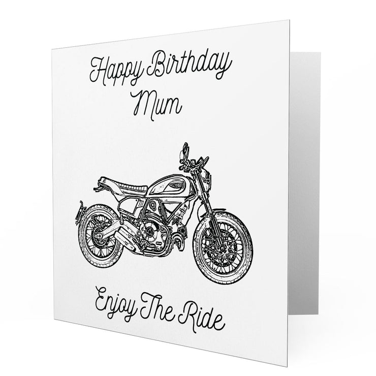 Jaxon Lee - Birthday Card for a Ducati Scrambler Nightshift Motorbike fan