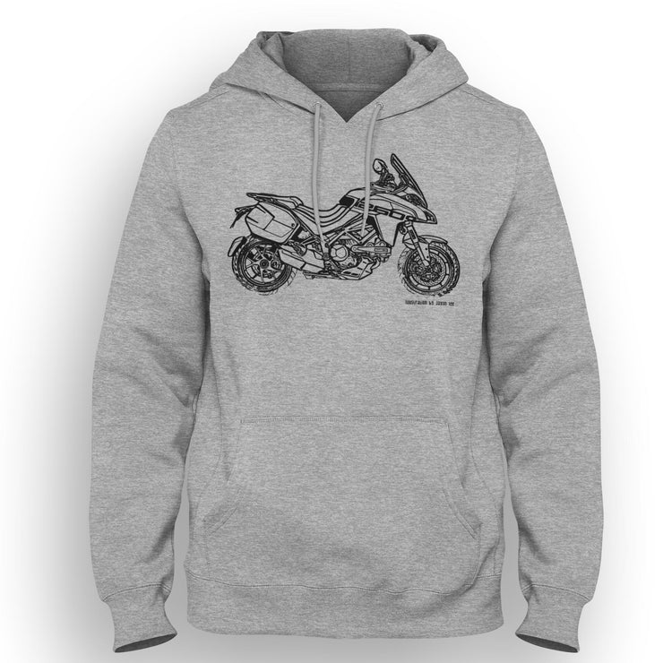 JL Illustration For A Ducati Multistrada 1260 Grand Tour 2020 Motorbike Fan Hoodie