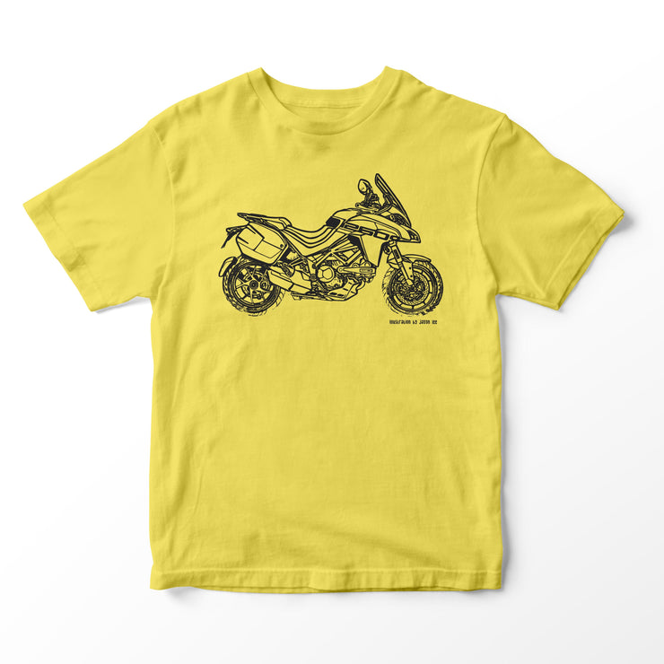 JL Illustration For A Ducati Multistrada 1260 Grand Tour 2020 Motorbike Fan T-shirt