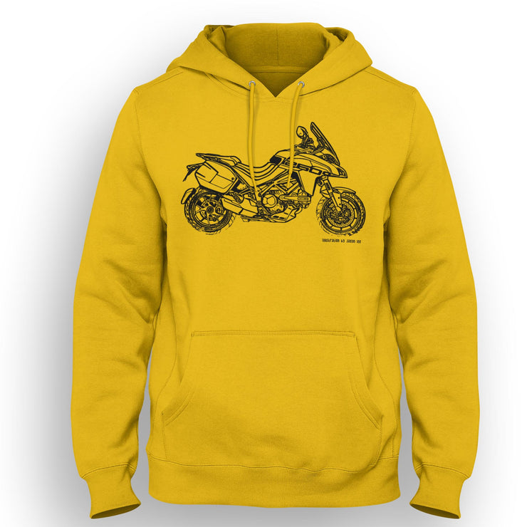 JL Illustration For A Ducati Multistrada 1260 Grand Tour 2020 Motorbike Fan Hoodie