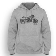 JL Illustration For A Ducati Scrambler Nightshift Motorbike Fan Hoodie