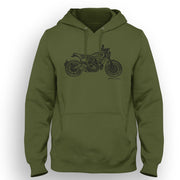 JL Illustration For A Ducati Scrambler Nightshift Motorbike Fan Hoodie