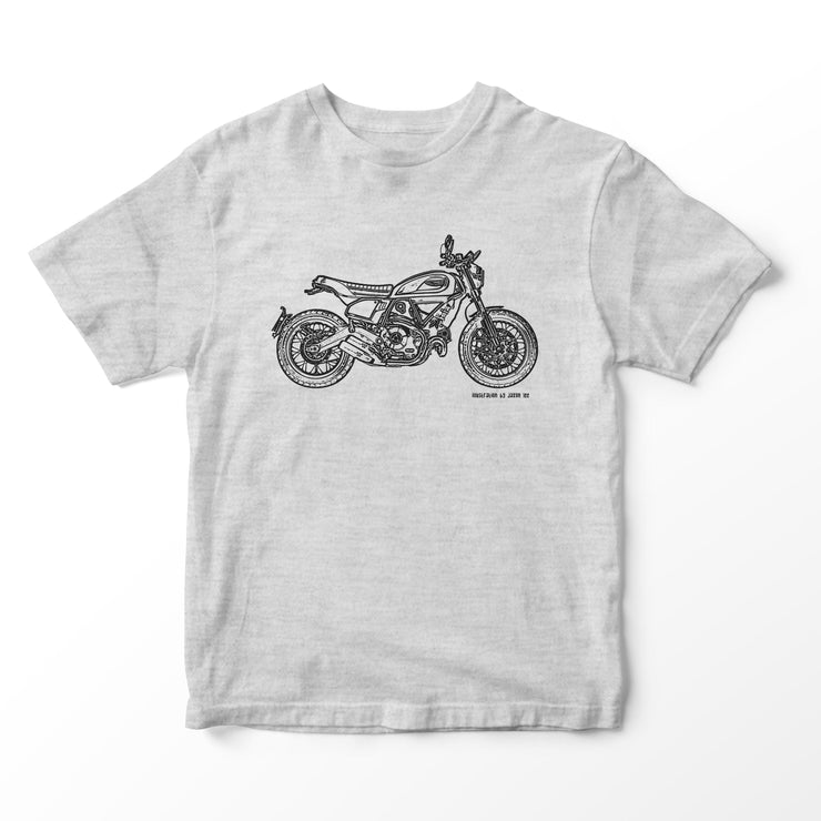 JL Illustration For A Ducati Scrambler Nightshift Motorbike Fan T-shirt