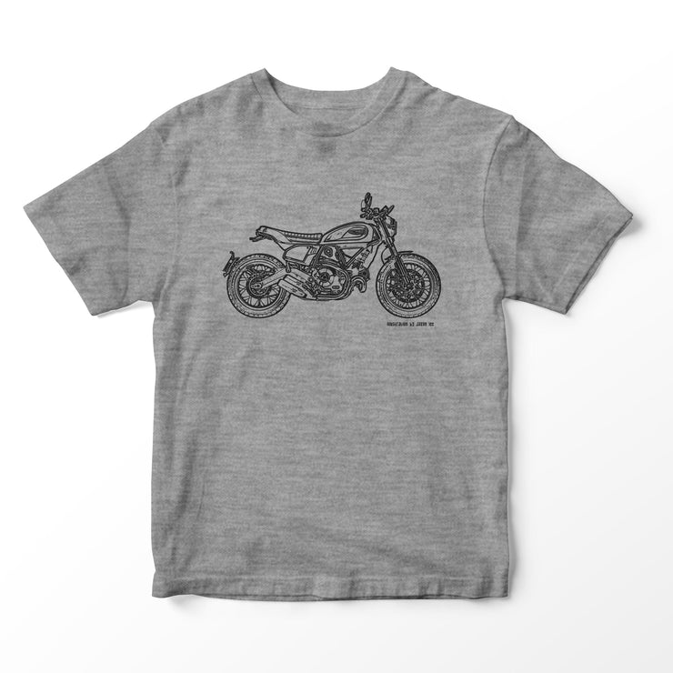 JL Illustration For A Ducati Scrambler Nightshift Motorbike Fan T-shirt