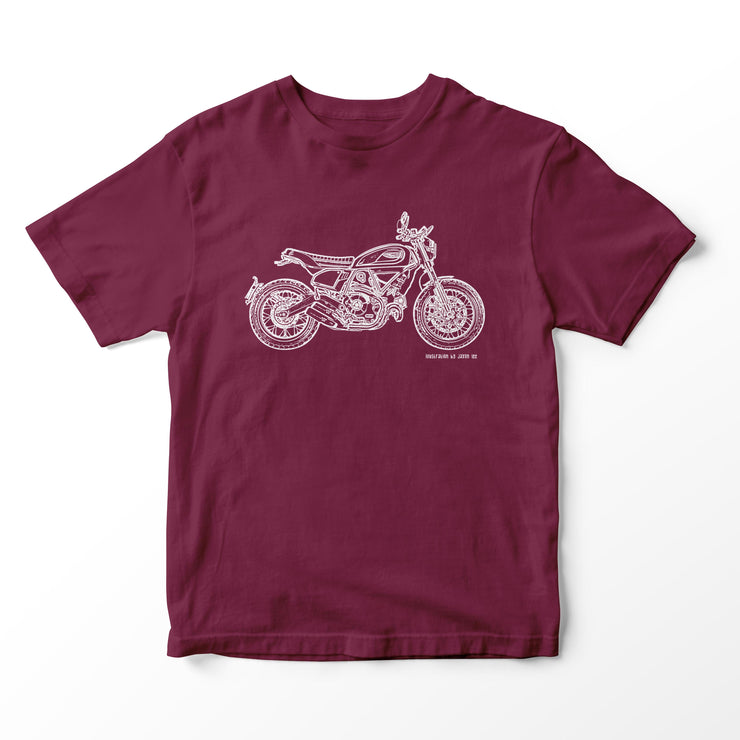 JL Illustration For A Ducati Scrambler Nightshift Motorbike Fan T-shirt