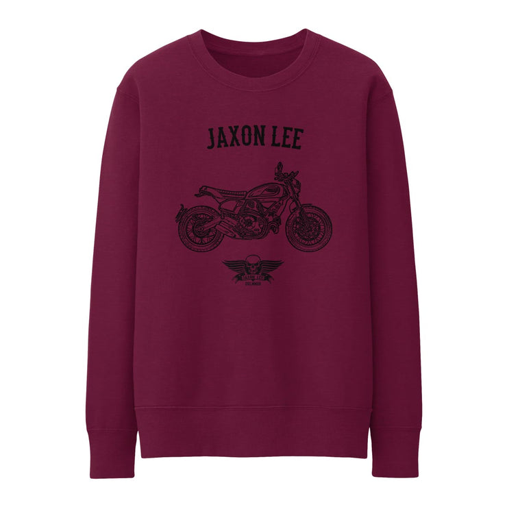 JL Basic Illustration for a Ducati Scrambler Nightshift Motorbike fan Jumper