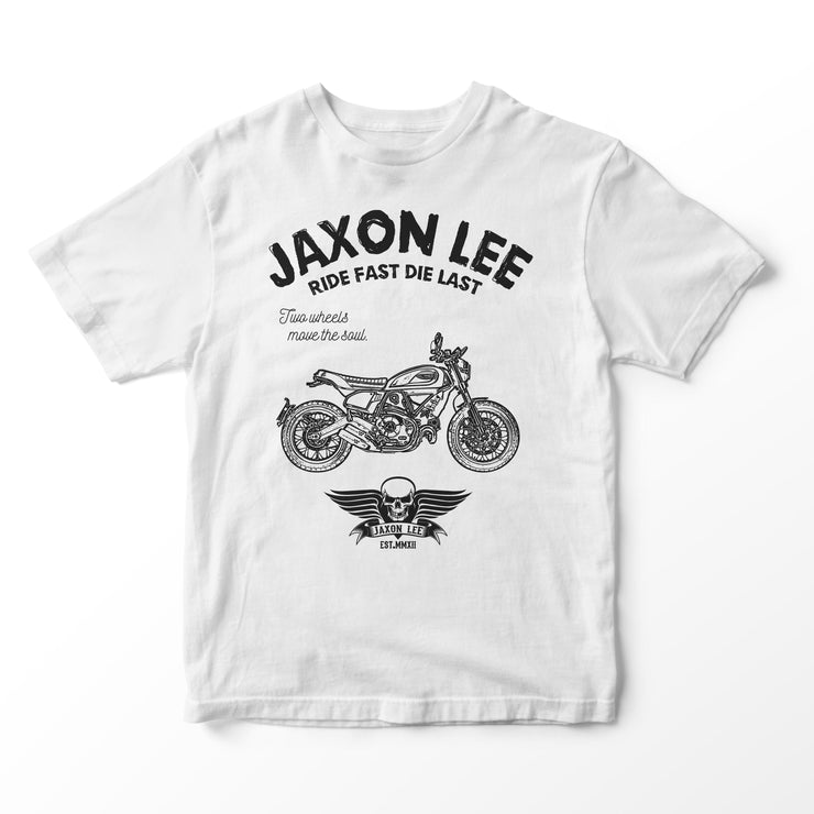 JL Ride Illustration for a Ducati Scrambler Nightshift Motorbike fan T-shirt