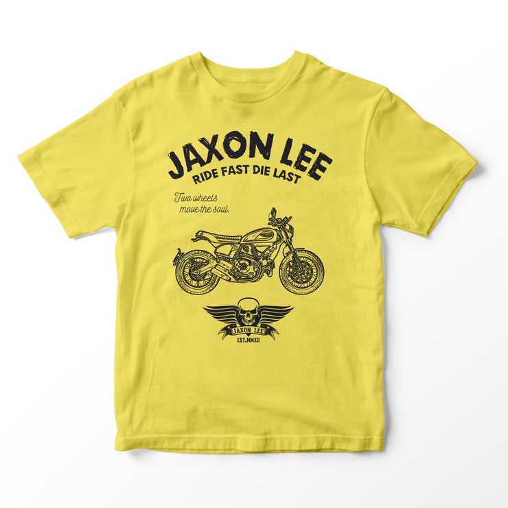 JL Ride Illustration for a Ducati Scrambler Nightshift Motorbike fan T-shirt