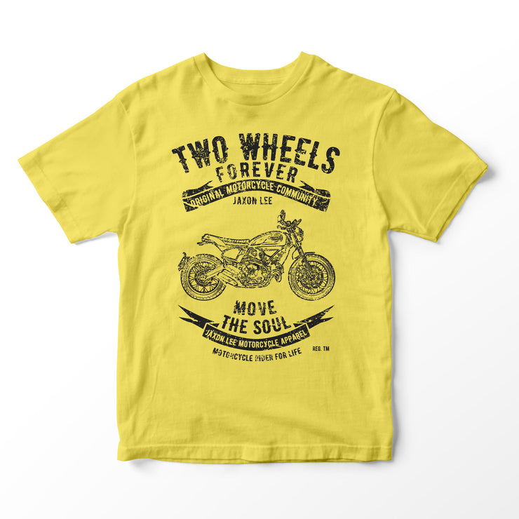 JL Soul Illustration for a Ducati Scrambler Nightshift Motorbike fan T-shirt