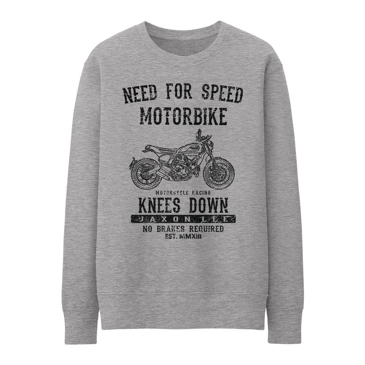 JL Speed Illustration for a Ducati Scrambler Nightshift Motorbike fan Jumper