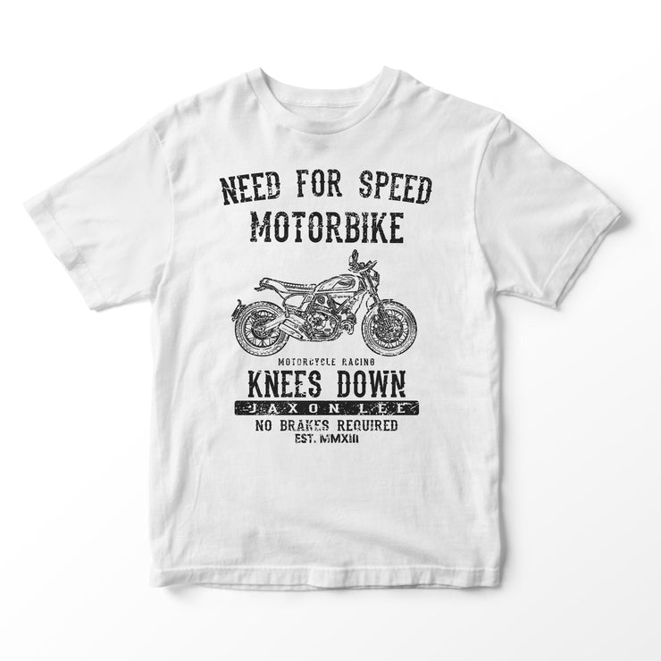 JL Speed Illustration for a Ducati Scrambler Nightshift Motorbike fan T-shirt