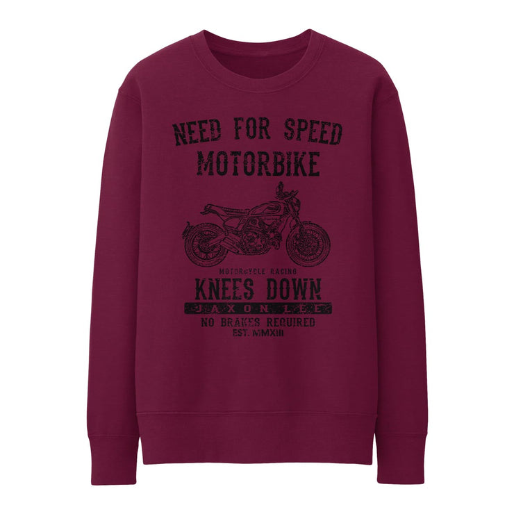 JL Speed Illustration for a Ducati Scrambler Nightshift Motorbike fan Jumper