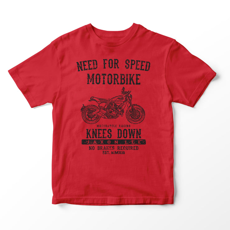 JL Speed Illustration for a Ducati Scrambler Nightshift Motorbike fan T-shirt