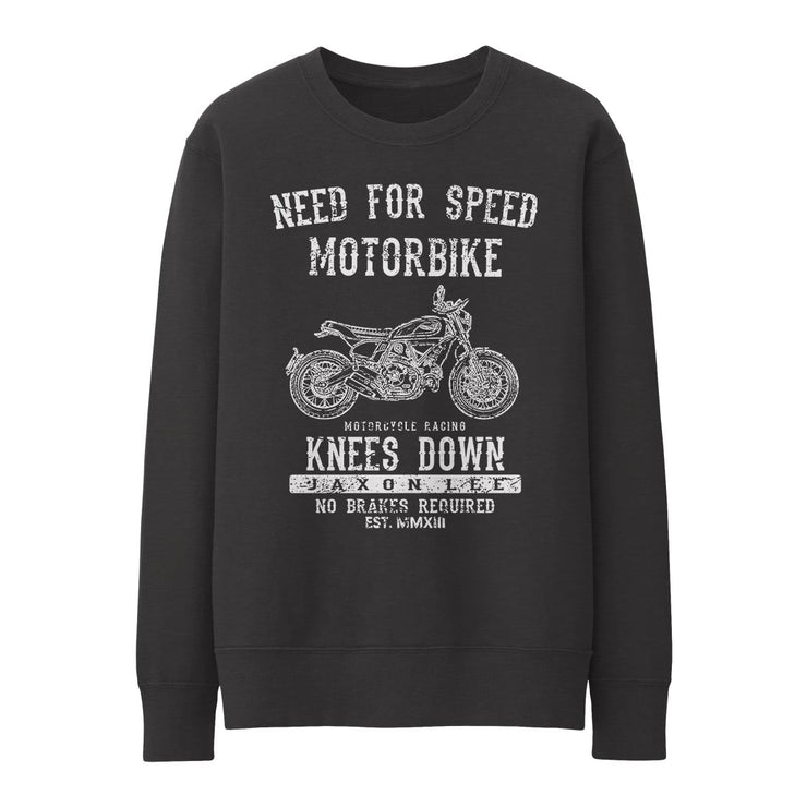 JL Speed Illustration for a Ducati Scrambler Nightshift Motorbike fan Jumper