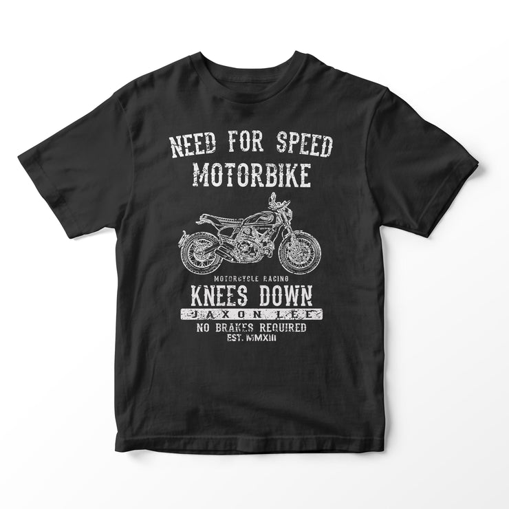 JL Speed Illustration for a Ducati Scrambler Nightshift Motorbike fan T-shirt