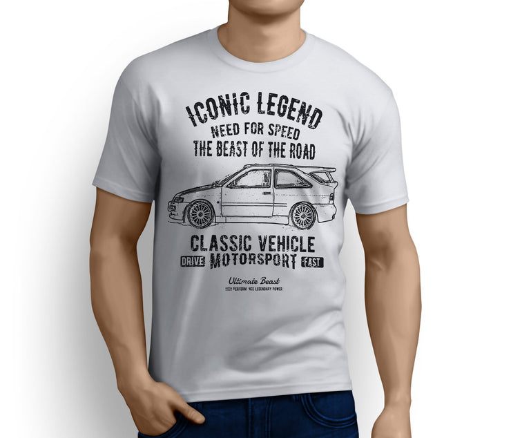 RH* Illustration For A Ford Escort Cosworth Motorcar Fan T-shirt - Jaxon lee