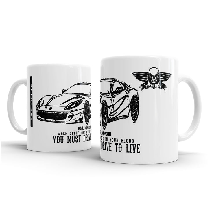 JL Illustration For A Ferrari 812 Superfast Motorcar Fan – Gift Mug