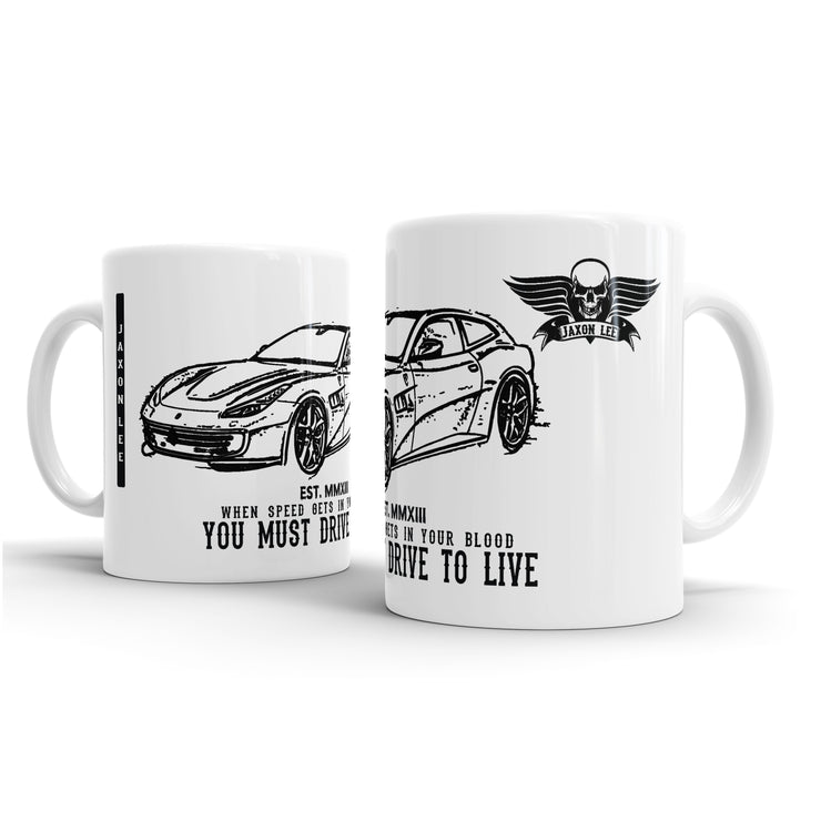 JL Illustration For A Ferrari GTC4Lusso T Motorcar Fan – Gift Mug