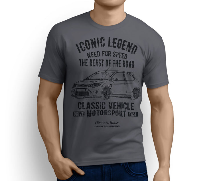 RH Illustration For A Ford Focus RS MK2 Motorcar Fan T-shirt - Jaxon lee