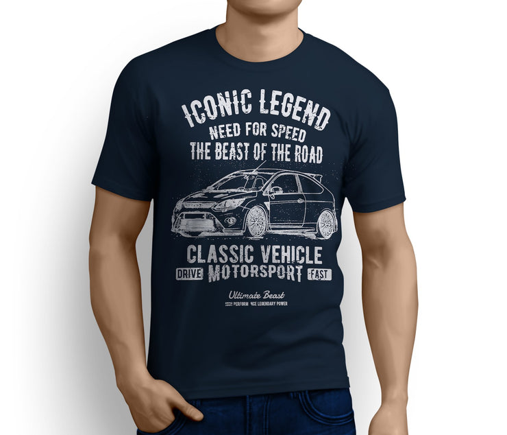 RH Illustration For A Ford Focus RS MK2 Motorcar Fan T-shirt - Jaxon lee