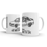 JL Illustration For A Ford Escort Mk4 XR3i Motorcar Fan – Gift Mug