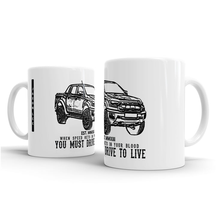 JL Illustration For A Ford Ranger Motorcar Fan – Gift Mug