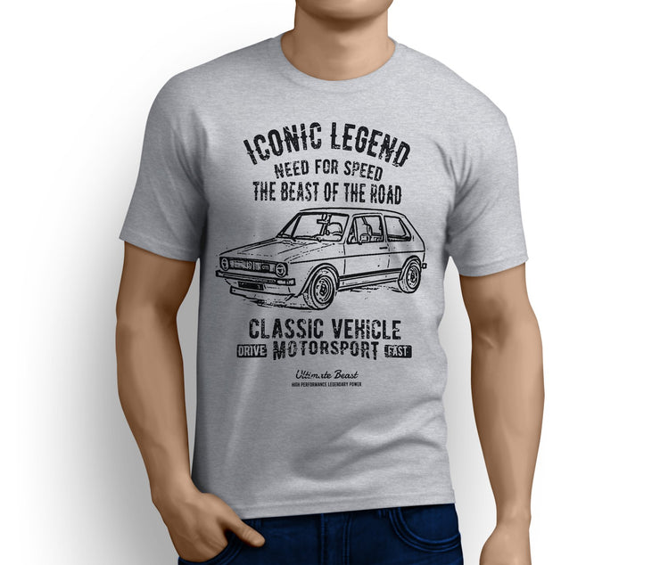 RH illustration for a Volkswagen GTI MK1 Motorcar fan T-shirt - Jaxon lee