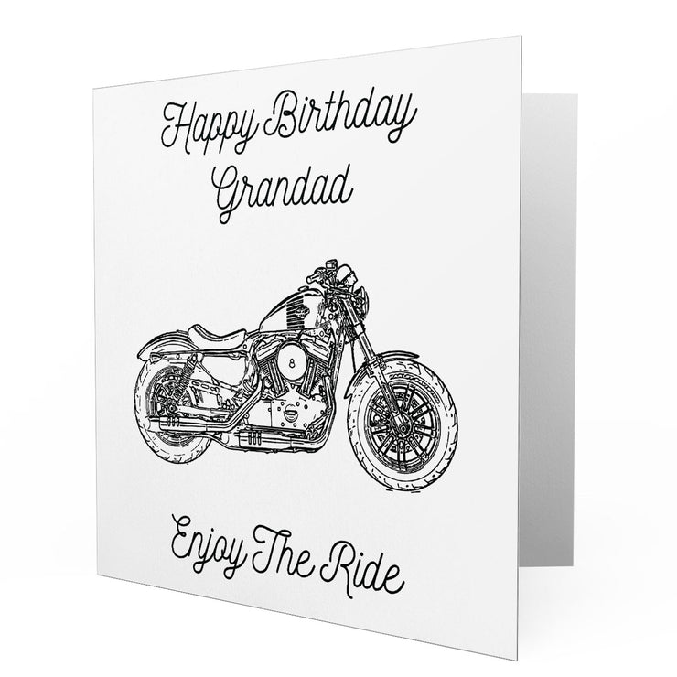 Jaxon Lee - Birthday Card for a Harley Davidson Forty Eight Motorbike fan