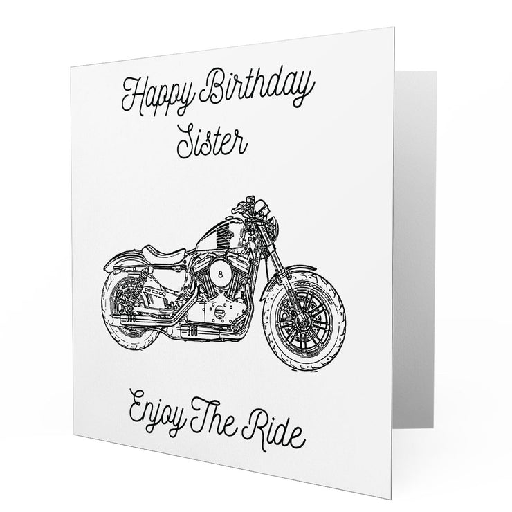 Jaxon Lee - Birthday Card for a Harley Davidson Forty Eight Motorbike fan