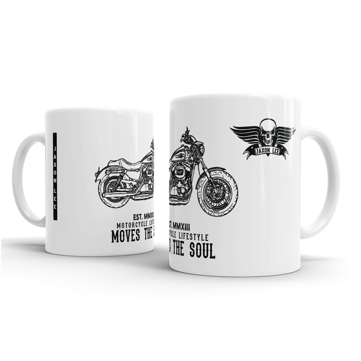 JL Art Mug aimed at fans of Harley Davidson 1200 Custom Motorbike