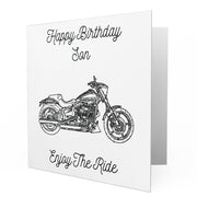 Jaxon Lee - Birthday Card for a Harley Davidson CVO Pro Street Breakout Motorbike fan