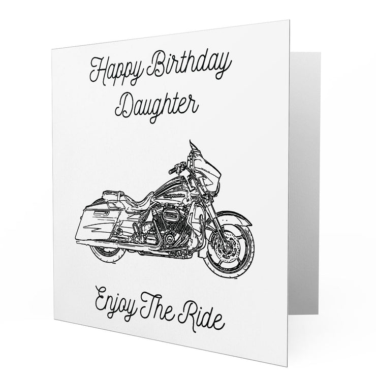 Jaxon Lee - Birthday Card for a Harley Davidson CVO Street Glide Motorbike fan